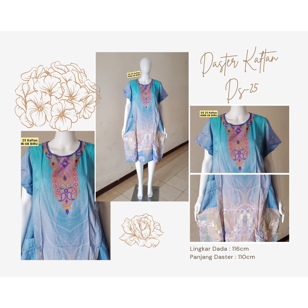 AS Daster Kaftan Batik Kudamas DS 25 LD 116cm KMK 08 &amp; 05