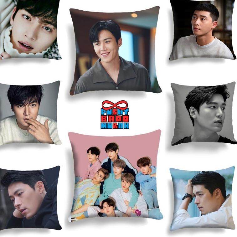 [SKU PRODUK : 8MWLI] Bantal Sofa Artis Aktor Korea 🇰🇷 - BTS / Hyun Bin / Lee Min Ho / Park Seo Joon
