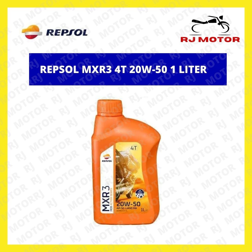 OLI MOTOR REPSOL MXR3 4T 20W 50 1 LITER OLI MOTOR ASLI