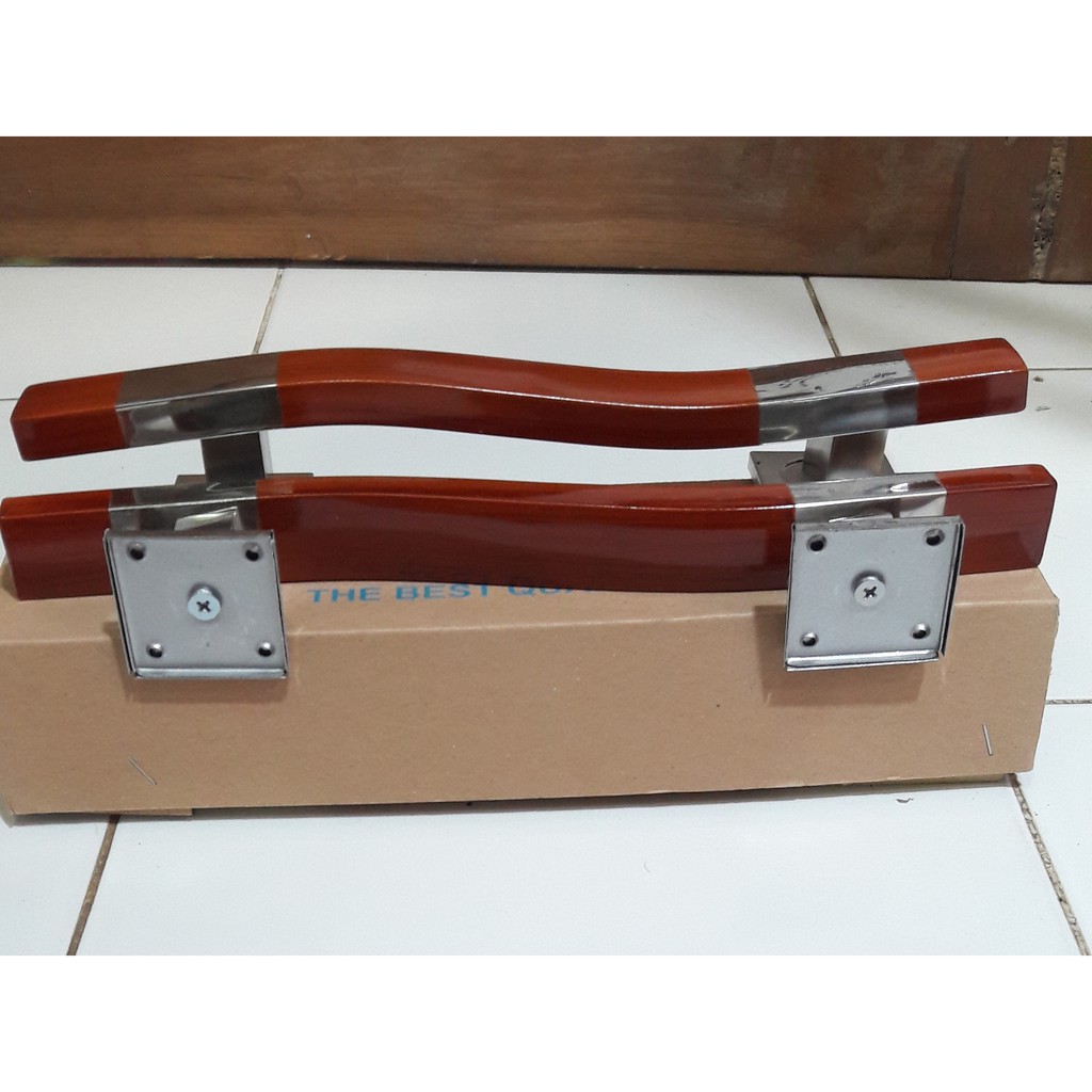 handle pintu rumah/ tarikan pintu/ gagang pintu stainless 33 cm model S natural