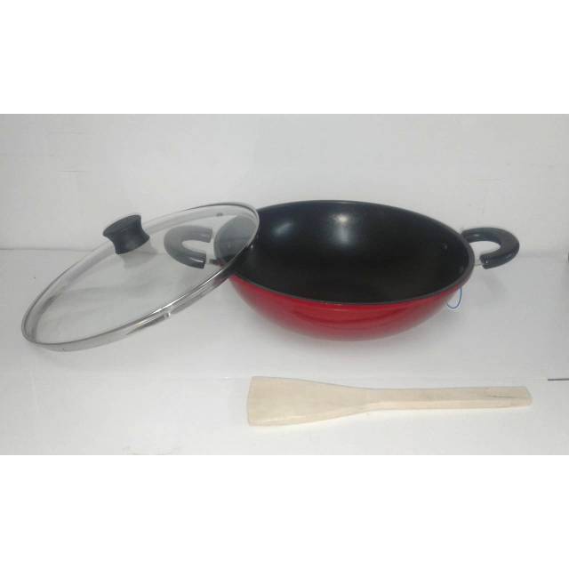 Wok Casting merah 28 CM WAJAN BIMA VITA COOKWARE