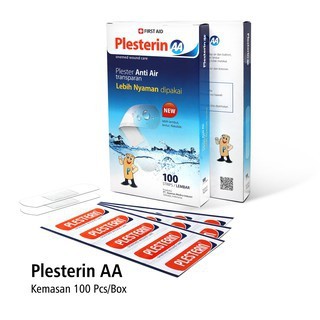 Plester Luka Anti Air Transparan / Plesterin AA isi 100 Lembar merek OneMed