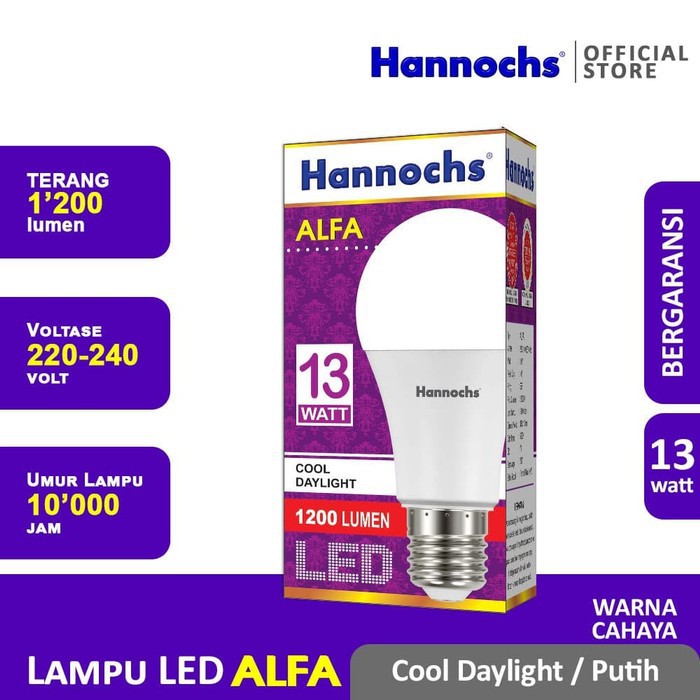 Hannochs - Lampu LED Alfa - 13 watt - cahaya Putih