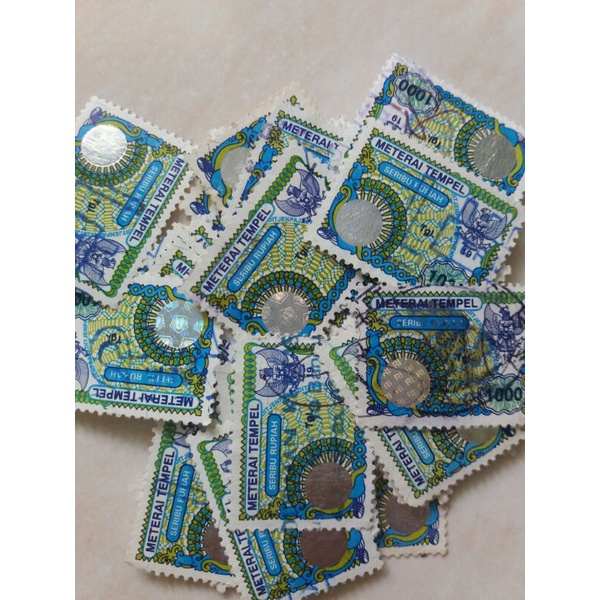 

Materai Meterai Tahun 1996 - 1999 Nominal 1.000 Rupiah Used