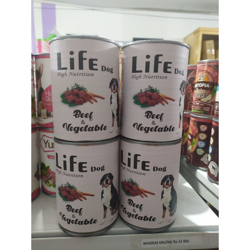 Life Dog Beef Vegetable 375gr / Makanan Basah Anjing kaleng