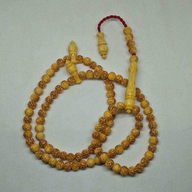 tasbih kayu liwung macan putih 8 mm tembus cahaya