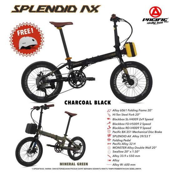 Sepeda Lipat Folding Bike Pacific Splendid AX 20