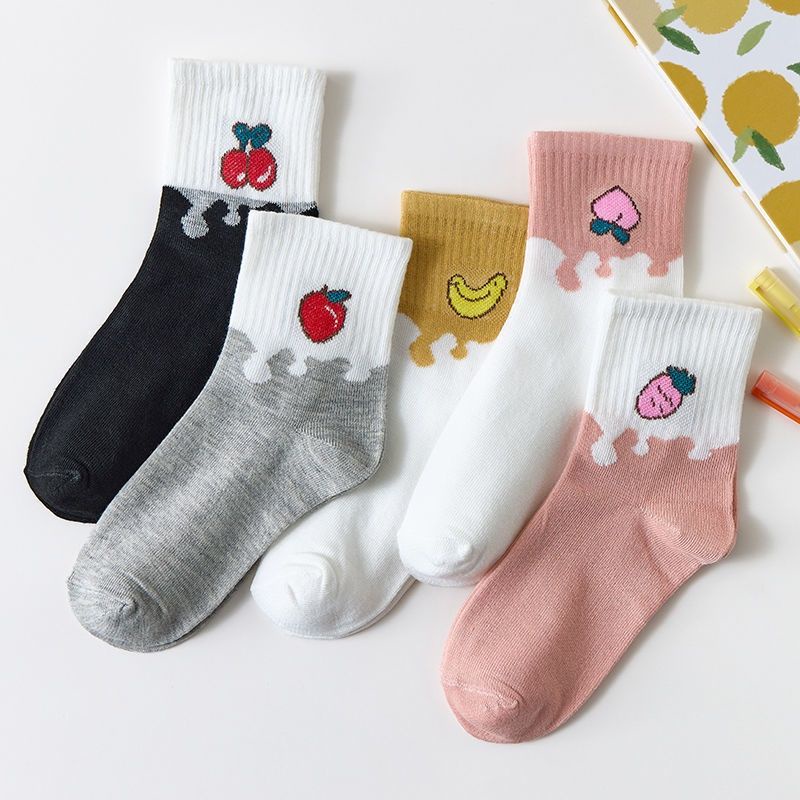 [COD] KAOS KAKI WANITA IMPORT LUCU CUTE KAOS KAKI PENDEK PANJANG DI ATAS MATA KAKI TEBAL IMPORT MOTIF BUAH LUCU