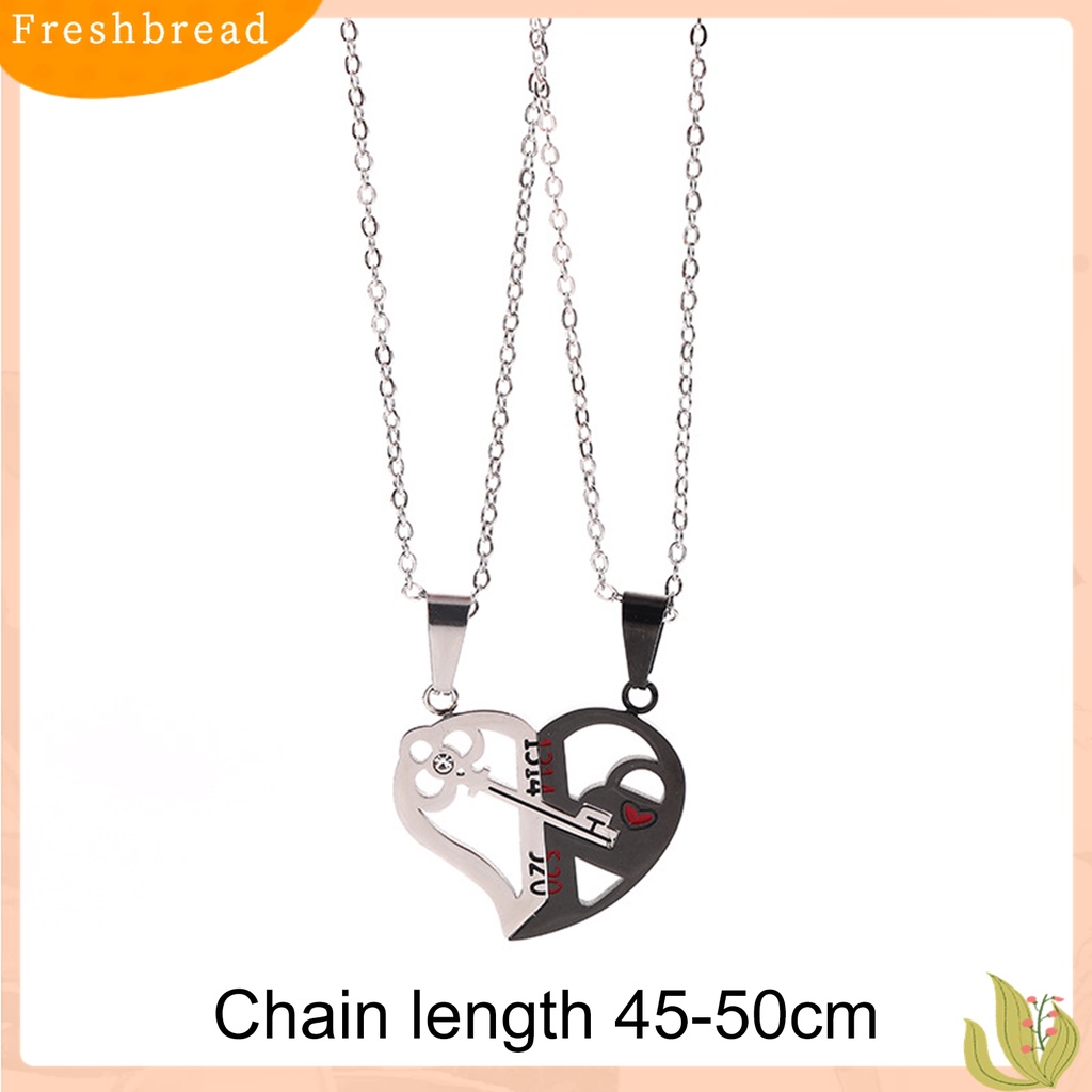 Yyx 2pcs Kalung Rantai Liontin Gembok Hatikunci 1314 520 Untuk Hadiah Valentine Pasangan