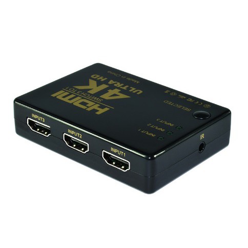 HDMI SWITCH HDMI SELECTOR 3 PORT FULL HD 1080P with REMOTE CONTROL SELECTOR 3 INPUT