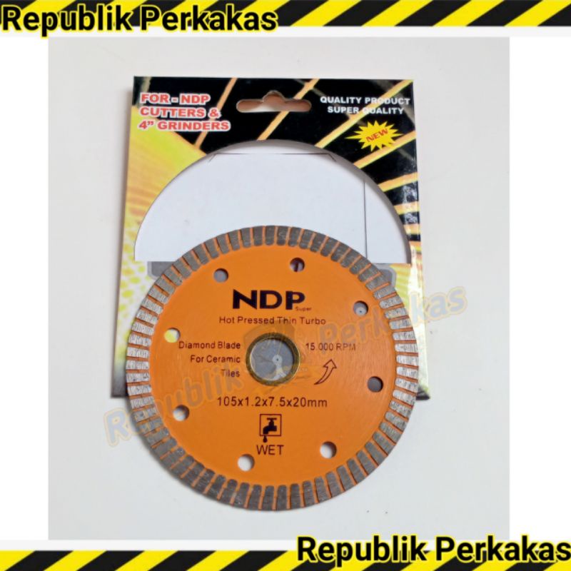 NDP Diamond Wheel / Pisau Potong Batu / Mata Potong Batu 4" Superthin Turbo