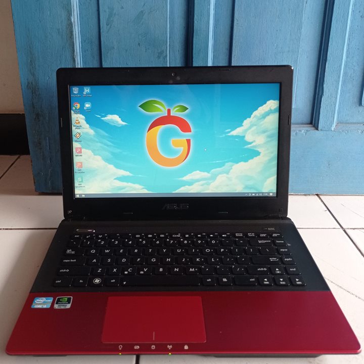Asus K45VD Merah  core i3 RAM 8GB  Dual VGA NVIDIA Geforce 2GB Intel HD Laptop Second