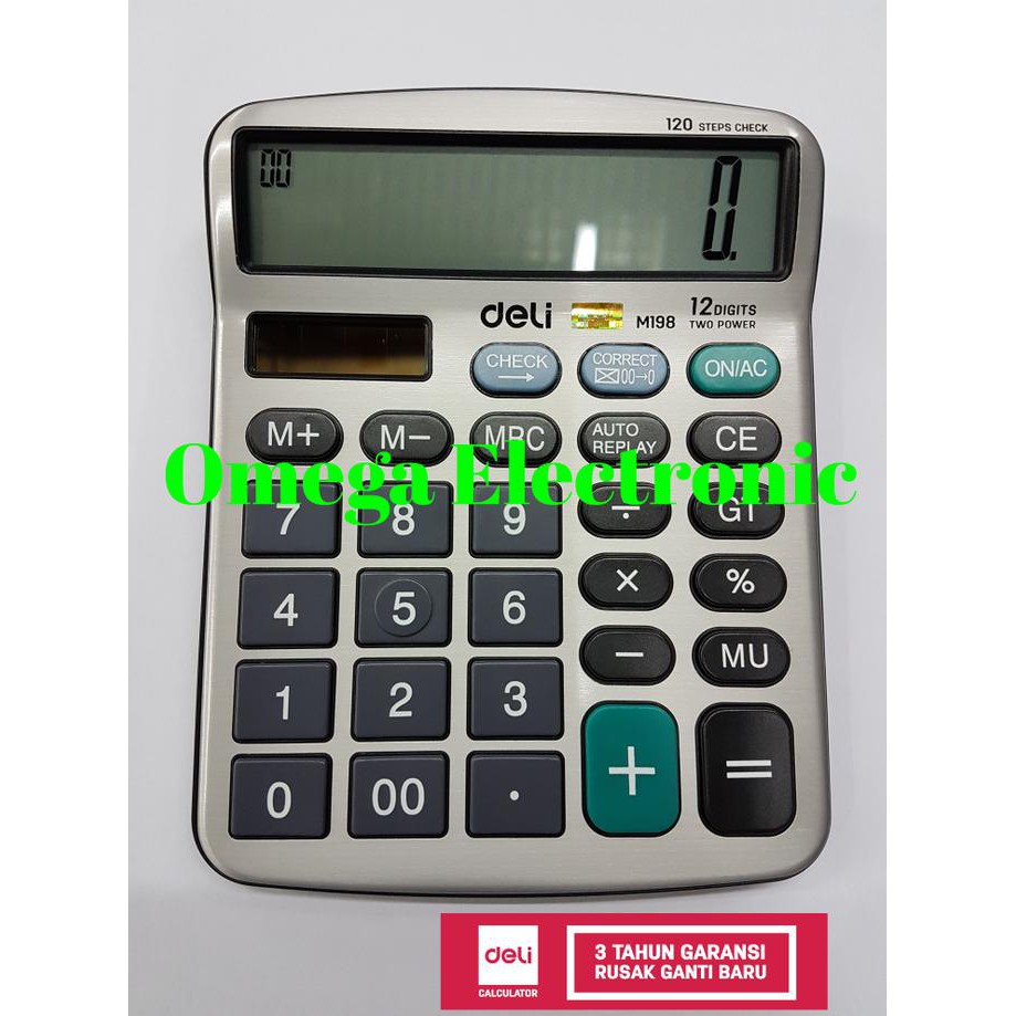 

Deli M198 10 Calculator Check & Correct Kalkulator Meja Desktop Office