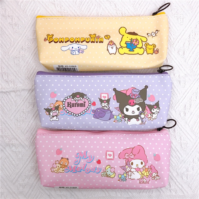 Pencil Case kotak pensil pouch Snoopy Donald Duck Monster Inc. Pooh Garfield My Melody Pompompurin Kuromi