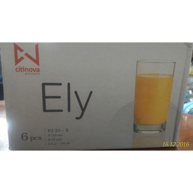 Gelas citinova ely ( 6pcs ) 240ml