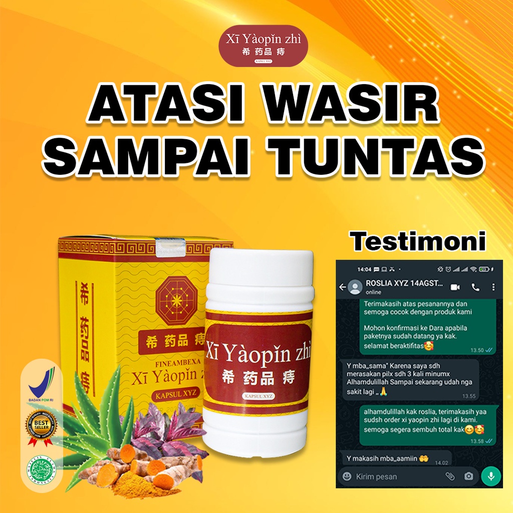 Paket XI YAOPIN ZHI Salep Kapsul Oil Untuk Mengobati Wasir Ambeien Ambeyen 100% Herbal Alami Sudah BPOM Tidak Menimbulkan Ketergantungan COD