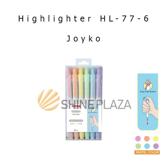 

Highlighter Set Joyko HL-77-6 - Penanda Berwarna Joyko Pastel Color