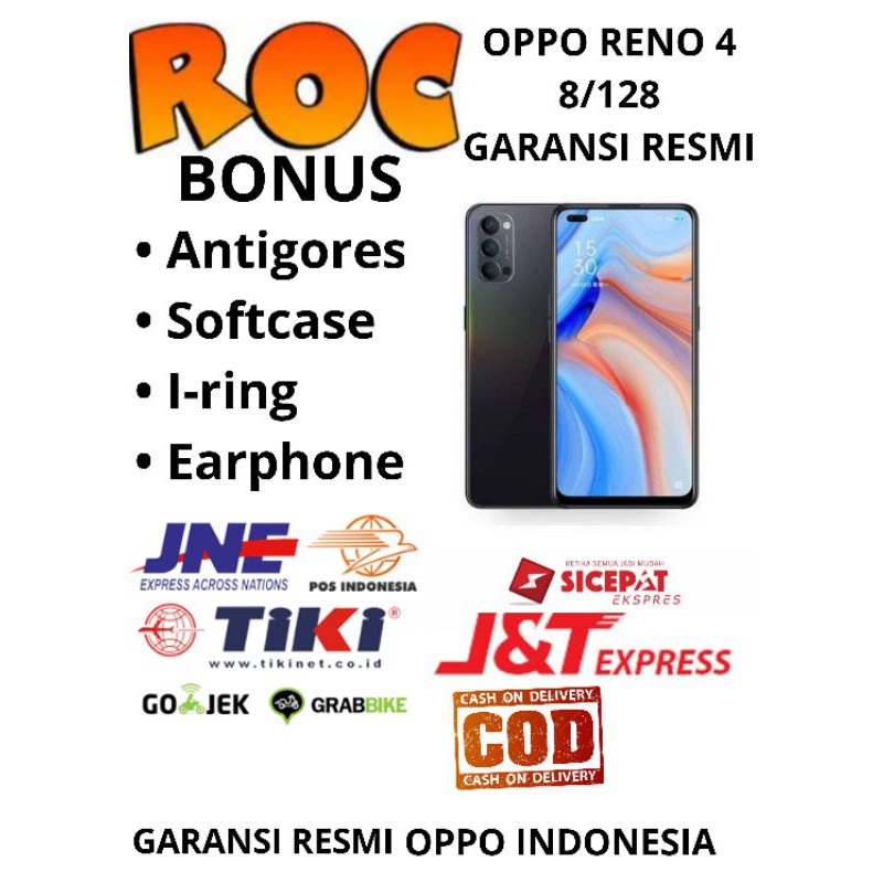 Oppo RENO 4 8/128 Gransi Resmi Oppo INDONESIA | Shopee Indonesia