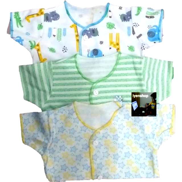  Baju  bayi  Atasan pendek little queen kancing  depan  0 3 