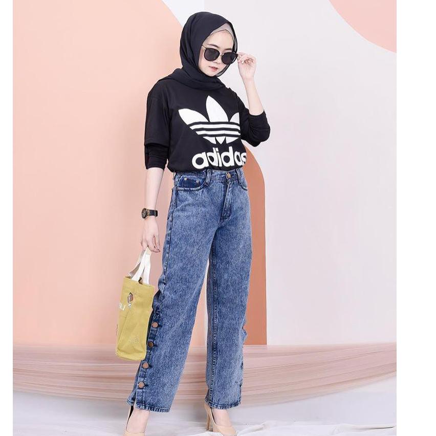 ✈ GFS BOYFRIEND KULOT KANCING RUMBAI VIVIAN ℗