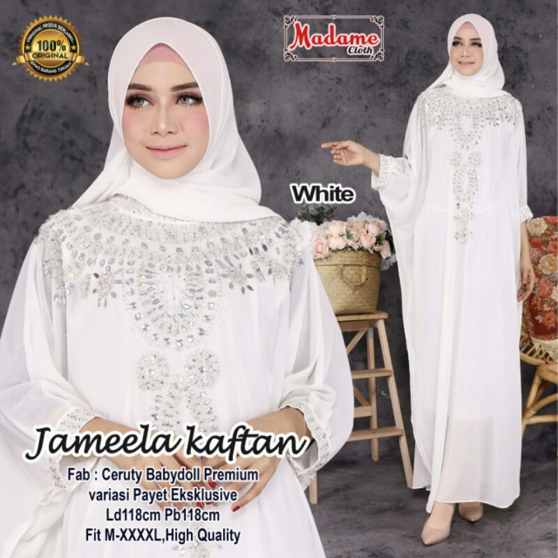 COD | JAMEELA KAFTAN | KAFTAN BAHAN CERUTY | KAFTAN LD 118 FIT M-XXXXL | KAFTAN ORI MURAH CANTIK KEK