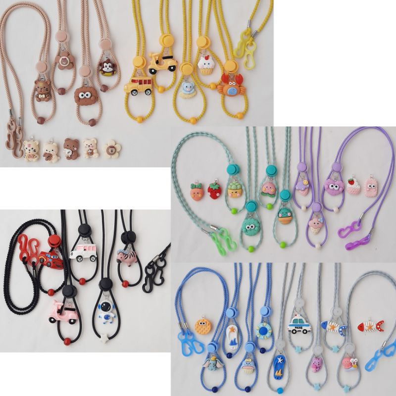 Strap Masker Anak Cowok Tali Karet Masker Clay Karakter Anak Cewek / Kalung Masker