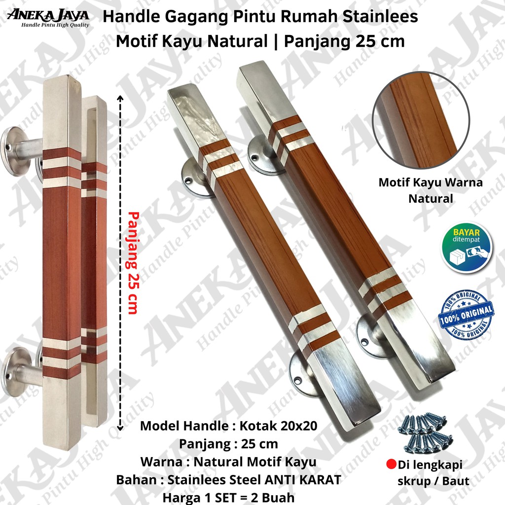 handle pintu rumah 25 cm Murah stainless tarikan pintu rumah gagang pintu minimalis terbaru