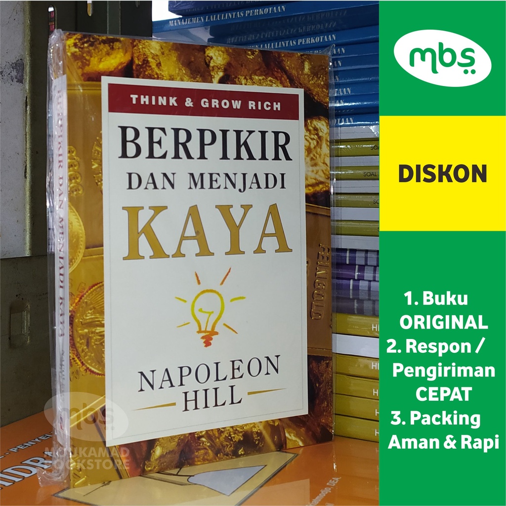 Jual BUKU BERPIKIR DAN MENJADI KAYA - Napoleon Hill | Shopee Indonesia