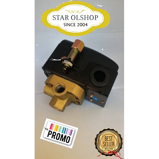 Otomatis Kobura 1/2 - 15 HP pressure switch 1/4 inch Kompresor angin Vanbelt