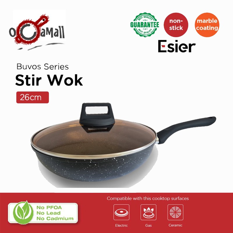 Panci Wajan - Esier Buvos Series Stir Wok 26cm