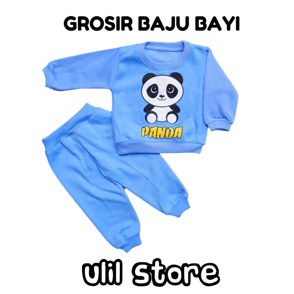 Setelan Jaket Bayi Anak 3-18 Bulan, Setelan Sweater Panda, Best Seller-1
