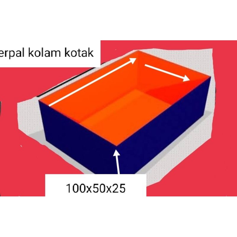 

terpalkolamikan ukuran100x50x25cn.