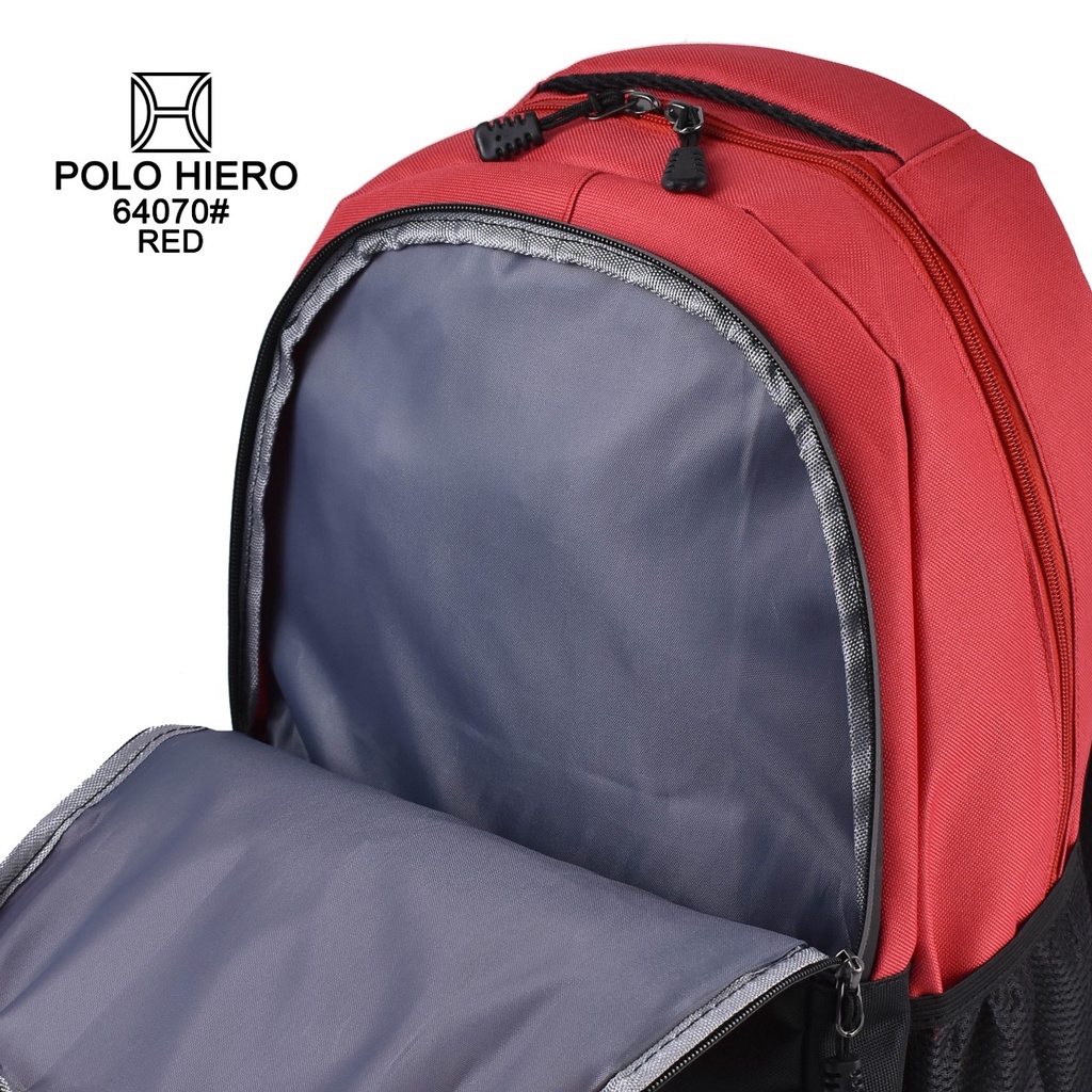 (RF) Tas Sekolah Polo Hiero N64070 Tas Ransel Laptop Fashion Tas Pria Backpack Fashion Tas Ransel Punggung