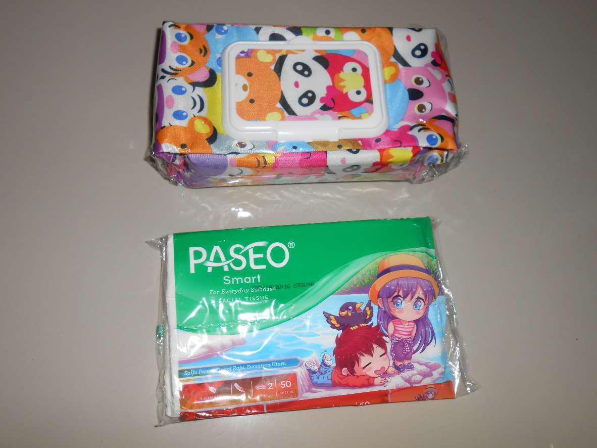Tempat Tissu 2 In 1 Cover Tisu Basah Dan Kering / Tisu Travel / Pouch Tissue