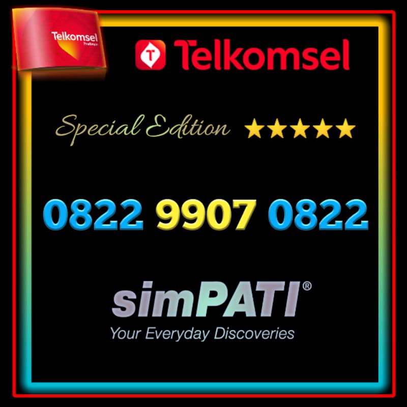 Nomor cantik perdana simPATI special angka double simPATI 0822 vs 0822