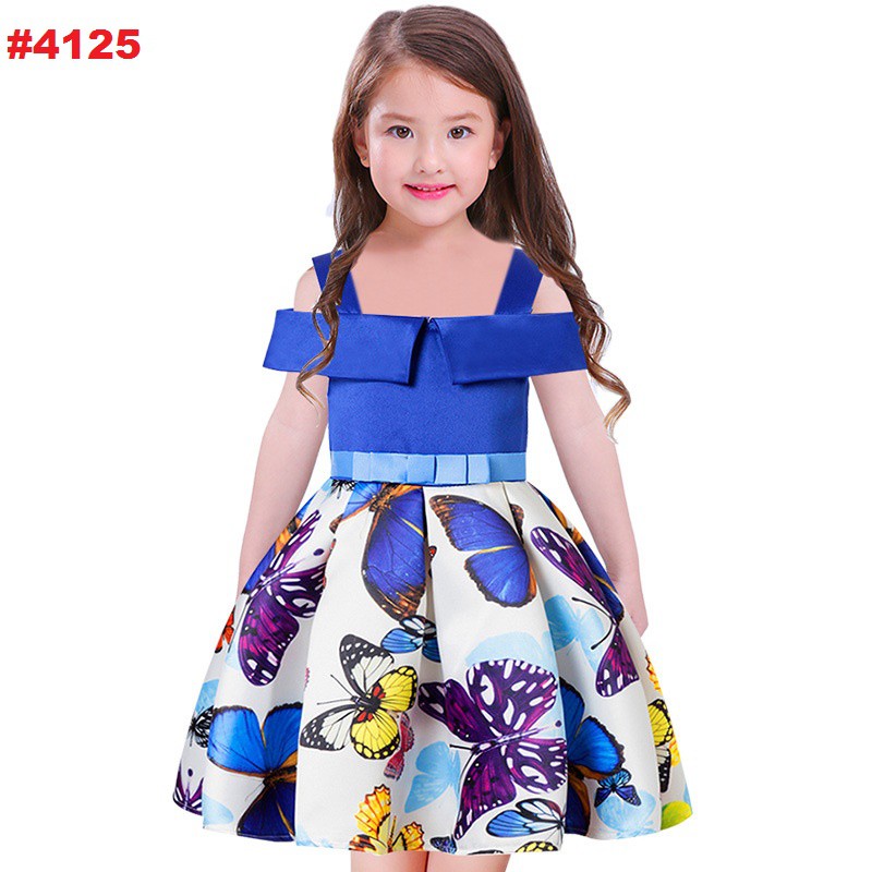 DRESS ANAK BABY DOLL  PUTIH MOTIF PRINCESS VARIASI SEQUIN (RSBY-3749) (4125)