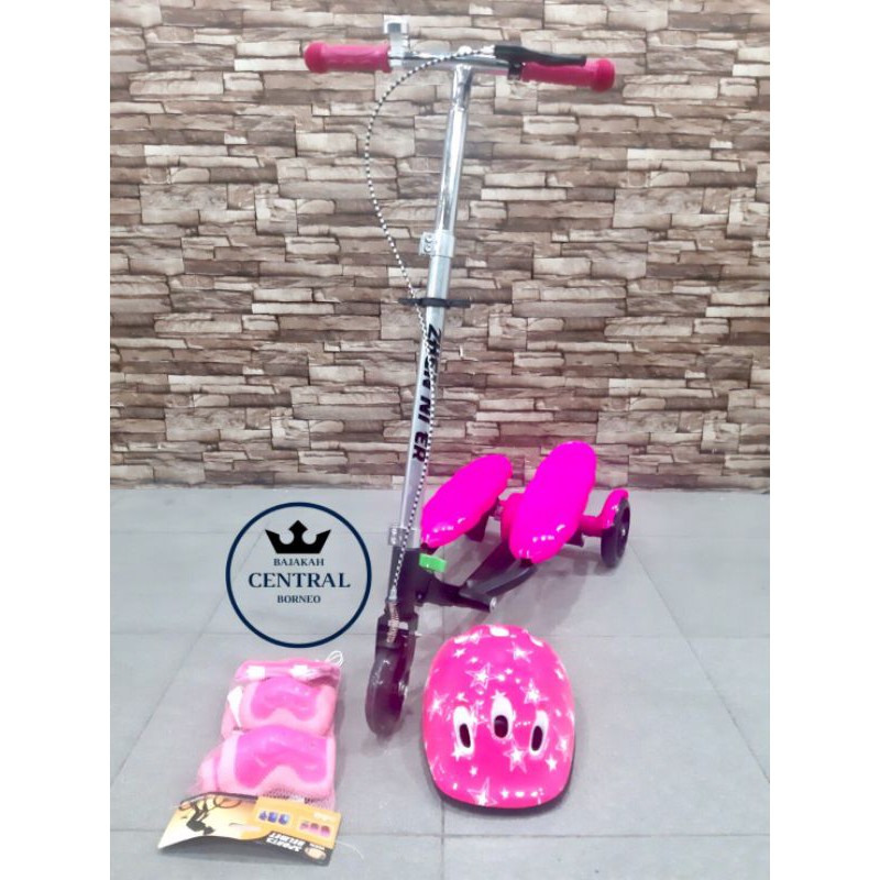 -FREE HELM + DEKKER FULLSET + BEL RINGING !! SKUTER / SCOOTER / OTOPED PEDAL ANAK 2020 TERBARU !!