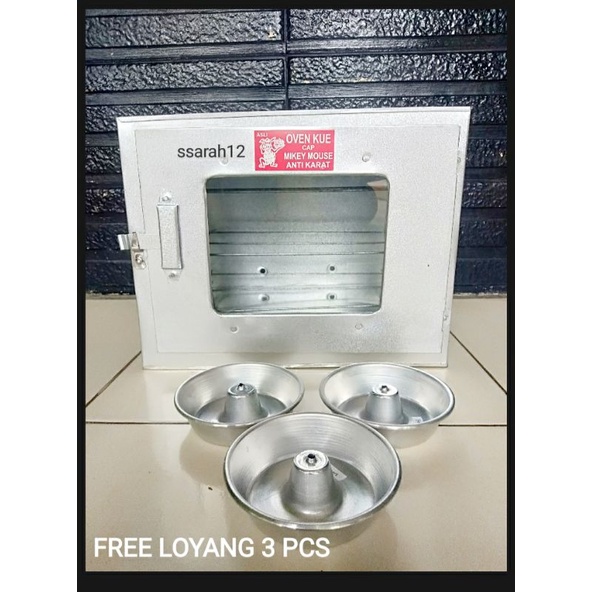 Oven Tangkring kompor / Oven mini / oven kue GRATIS Loyang 3pcs