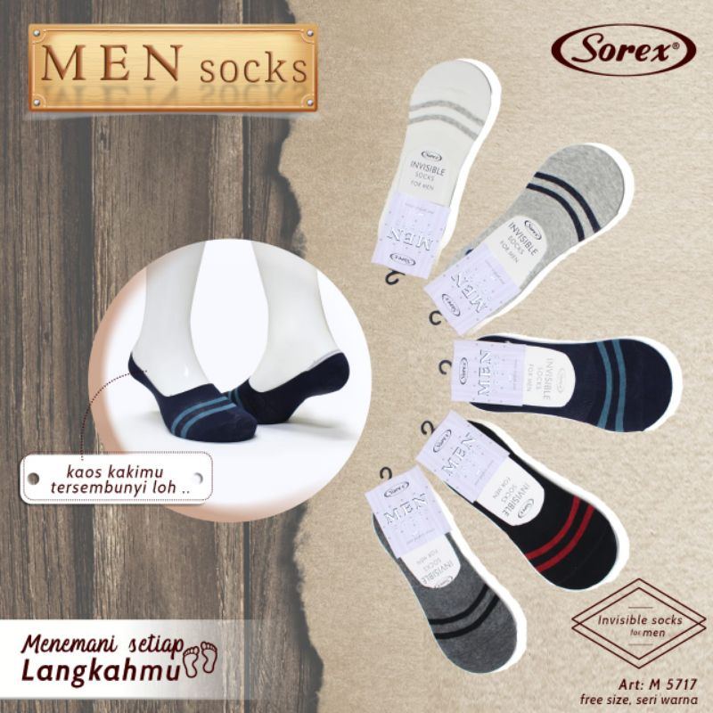 Sorex man socks art M 5716/ M 5717/ M 5718/ M5719 kaos kaki pria