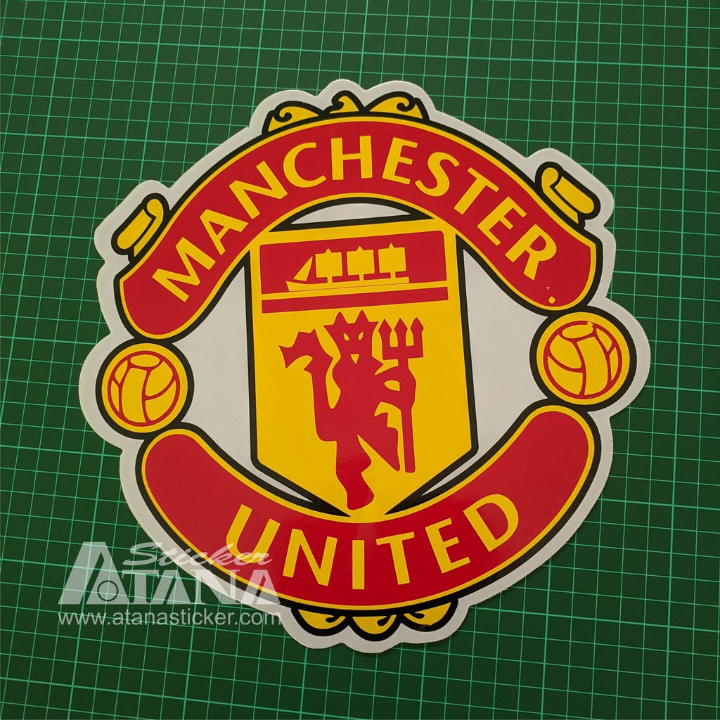 Stiker Printing Sablon Jumbo Vinyl MU Manchester United Inggris GGMU Motor Mobil Dinding Kaca