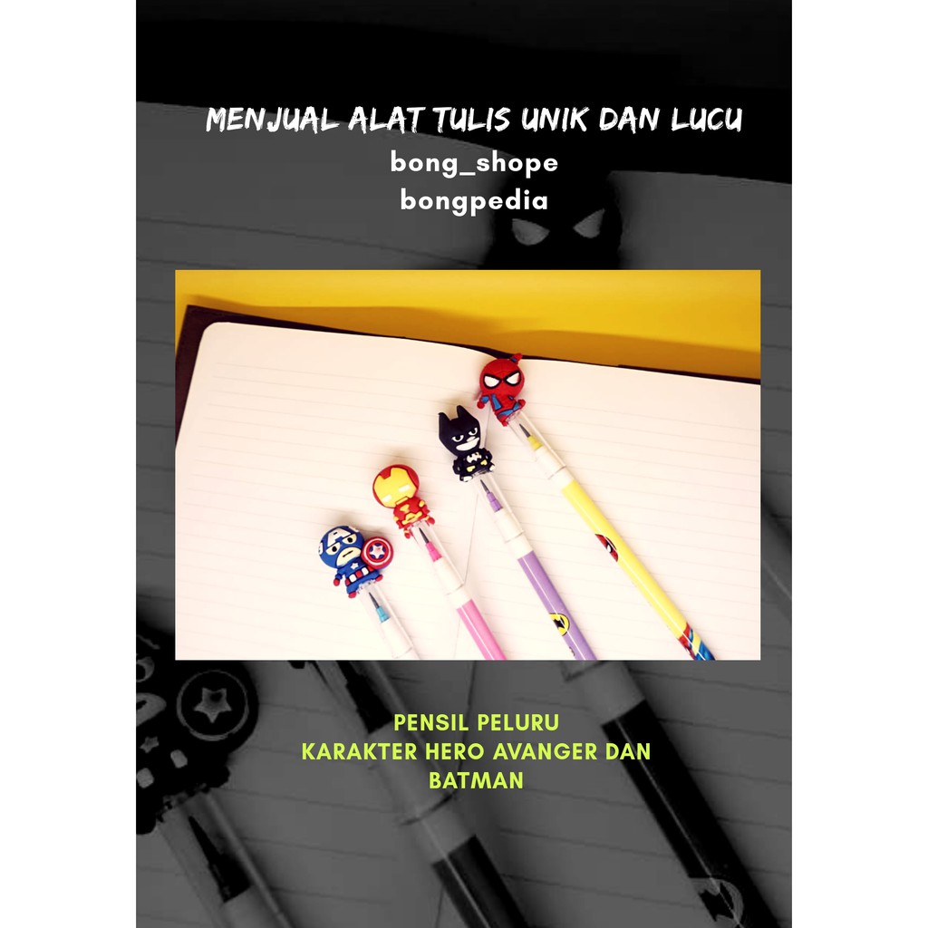 

Pencil Peluru Karakter Avanger dan Batman|Pensil Avanger dan Batman|Pensil Avanger dan Batman Unik