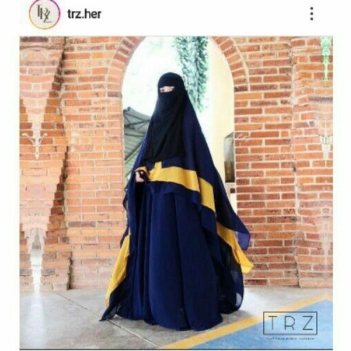 (Preloved/Second) set Gamis aurora navy by Trz.her