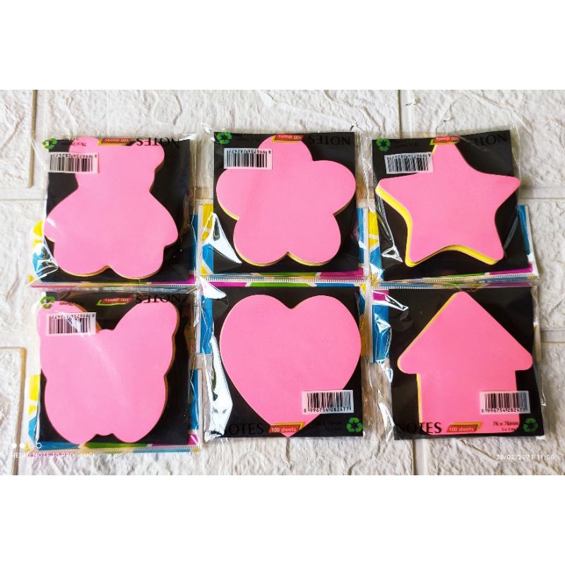 Sticky Notes Bentuk Lucu / Sticky Notes Eselon Karakter / Stickynotes 6 bentuk Murah