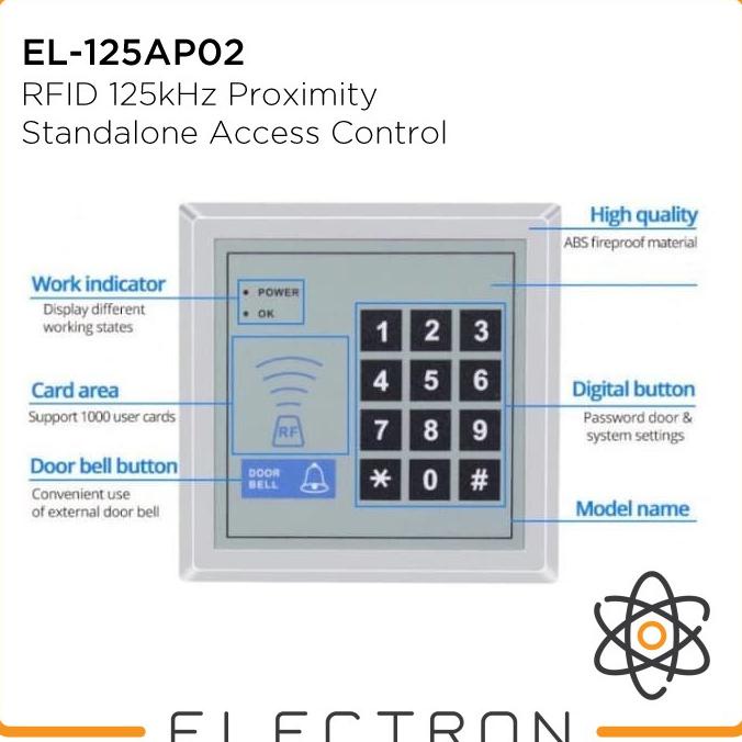 

EL-125AP02 RFID 125kHz Proximity Standalone Access Control Reader