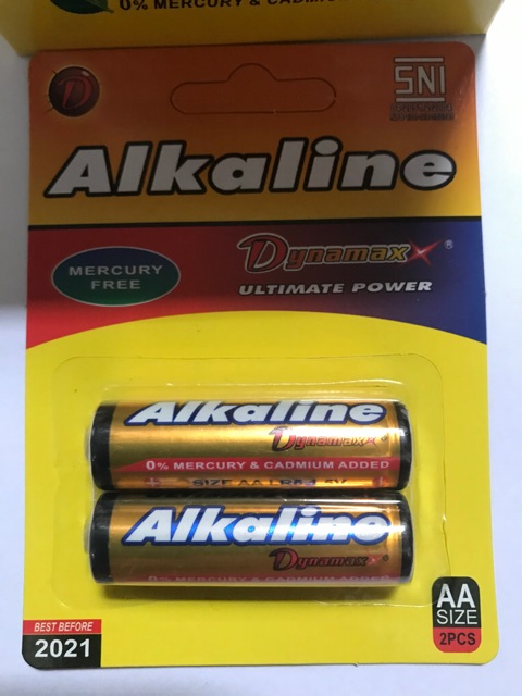 2pcs Baterai / Battery / Batere Alkaline Dynamax AA / A2