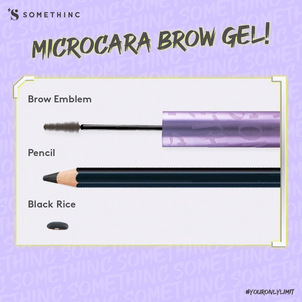 ✨ AKU MURAH ✨ SOMETHINC BROW EMBLEM Microcara Brow Gel Waterproof // EYEBROW ALIS BPOM