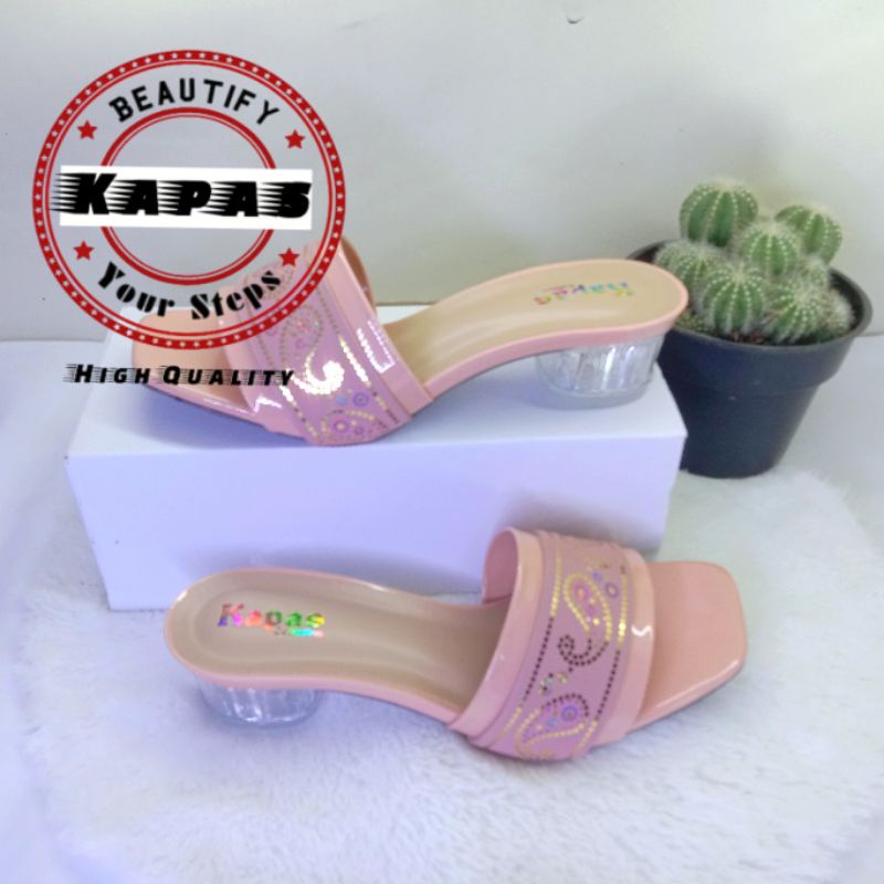 Sandal Hak Kaca Jelly Kokop Ks061