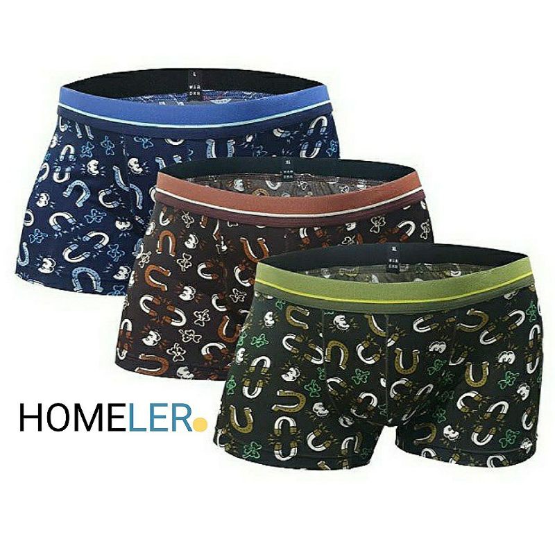 Celana Dalam Pria (1 Box Isi 3 Pcs) / Celana Dalam Boxer Pria Dewasa / Cd Sempak Boxer Pria