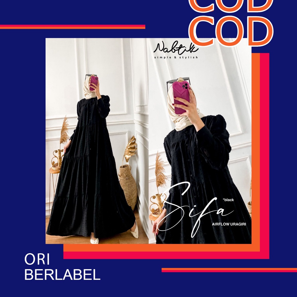 Sifa Ori by Nabtik Gamis Crinkle Airflow Premium