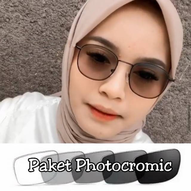 Kacamata Ursula Kotak Paket Frame kacamata + Lensa minus / Photocromic ( Unisex ) Termurah